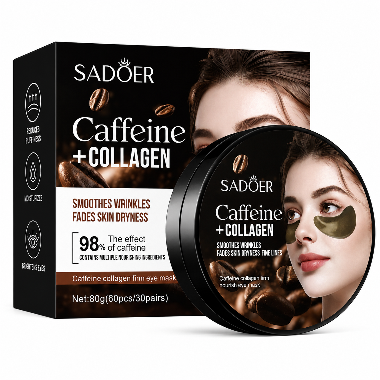 מסכת עיניים קולגן וקפאין – SADOER Velin skin care כל הזכויות שמורות